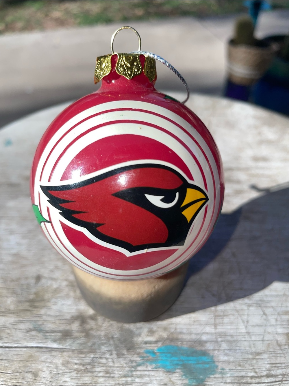 ARIZONA CARDINALS Y2K glass Christmas ornament Holiday Ornament NFL Team Logo